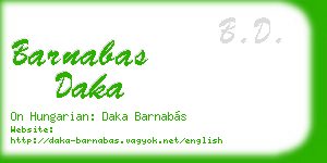 barnabas daka business card